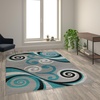 image:imageFlash Furniture Valli Collection Area Rug  High Pile Purple Olefin Rug  5 x 7 Area Rug  Jute Backing  Hallway Entryway Bedroom Living RoomTurquoise