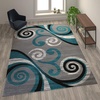 image:imageFlash Furniture Valli Collection Area Rug  High Pile Purple Olefin Rug  5 x 7 Area Rug  Jute Backing  Hallway Entryway Bedroom Living RoomTurquoise
