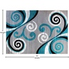 image:imageFlash Furniture Valli Collection Area Rug  High Pile Purple Olefin Rug  5 x 7 Area Rug  Jute Backing  Hallway Entryway Bedroom Living RoomTurquoise
