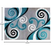 image:imageFlash Furniture Valli Collection Area Rug  High Pile Purple Olefin Rug  5 x 7 Area Rug  Jute Backing  Hallway Entryway Bedroom Living RoomTurquoise