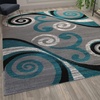 image:imageFlash Furniture Valli Collection Area Rug  High Pile Purple Olefin Rug  5 x 7 Area Rug  Jute Backing  Hallway Entryway Bedroom Living RoomTurquoise