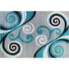 image:imageFlash Furniture Valli Collection Area Rug  High Pile Purple Olefin Rug  5 x 7 Area Rug  Jute Backing  Hallway Entryway Bedroom Living RoomTurquoise