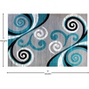 image:imageFlash Furniture Valli Collection Area Rug  High Pile Purple Olefin Rug  5 x 7 Area Rug  Jute Backing  Hallway Entryway Bedroom Living RoomTurquoise