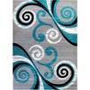 image:imageFlash Furniture Valli Collection Area Rug  High Pile Purple Olefin Rug  5 x 7 Area Rug  Jute Backing  Hallway Entryway Bedroom Living RoomTurquoise