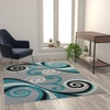 image:imageFlash Furniture Valli Collection Area Rug  High Pile Purple Olefin Rug  5 x 7 Area Rug  Jute Backing  Hallway Entryway Bedroom Living RoomTurquoise