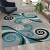 image:imageFlash Furniture Valli Collection Area Rug  High Pile Purple Olefin Rug  5 x 7 Area Rug  Jute Backing  Hallway Entryway Bedroom Living RoomTurquoise