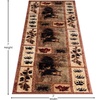image:imageFlash Furniture Vassa Collection Nature Themed Olefin Area Rug  Mother Bear amp Cubs  2 x 7  Jute Backing  Entryway Living Room Bedroom2 x 74 Rectangular
