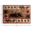 image:imageFlash Furniture Vassa Collection Nature Themed Olefin Area Rug  Mother Bear amp Cubs  2 x 7  Jute Backing  Entryway Living Room Bedroom6 x 9 Rectangular