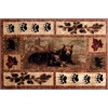 image:imageFlash Furniture Vassa Collection Nature Themed Olefin Area Rug  Mother Bear amp Cubs  2 x 7  Jute Backing  Entryway Living Room Bedroom6 x 9 Rectangular