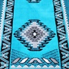 image:imageFlash Furniture Ventana Collection Southwestern Accent Rug  Low Pile Hunter Green Olefin Rug  2x7 Area Rug  Jute Backing  Hallway Entryway Bedroom Living RoomTurquoise