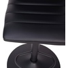 image:imageFlash Furniture Vincent Modern Cognac Vinyl Adjustable Bar Stool with Back Swivel Stool with Black Pedestal Base and FootrestBlackBlack Frame
