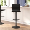 image:imageFlash Furniture Vincent Modern Cognac Vinyl Adjustable Bar Stool with Back Swivel Stool with Black Pedestal Base and FootrestBlackBlack Frame