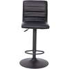 image:imageFlash Furniture Vincent Modern Cognac Vinyl Adjustable Bar Stool with Back Swivel Stool with Black Pedestal Base and FootrestBlackBlack Frame
