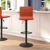 image:imageFlash Furniture Vincent Modern Cognac Vinyl Adjustable Bar Stool with Back Swivel Stool with Black Pedestal Base and FootrestCognacBlack Frame