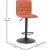 image:imageFlash Furniture Vincent Modern Cognac Vinyl Adjustable Bar Stool with Back Swivel Stool with Black Pedestal Base and FootrestCognacBlack Frame