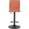 image:imageFlash Furniture Vincent Modern Cognac Vinyl Adjustable Bar Stool with Back Swivel Stool with Black Pedestal Base and FootrestCognacBlack Frame