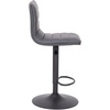 image:imageFlash Furniture Vincent Modern Cognac Vinyl Adjustable Bar Stool with Back Swivel Stool with Black Pedestal Base and FootrestGrayBlack Frame