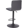 image:imageFlash Furniture Vincent Modern Cognac Vinyl Adjustable Bar Stool with Back Swivel Stool with Black Pedestal Base and FootrestGrayBlack Frame