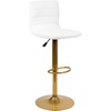 image:imageFlash Furniture Vinyl Swivel Adjustable Bar Stool with Back White 2Pack  Counter Height Modern Pedestal Base Vinyl Upholstery