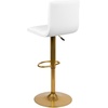 image:imageFlash Furniture Vinyl Swivel Adjustable Bar Stool with Back White 2Pack  Counter Height Modern Pedestal Base Vinyl Upholstery
