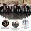 image:imageFlash Furniture Wright Commercial Grade Barstool  Walnut Finish Solid Wood Seat and Boomerang Back  500 LB Capacity Black Steel Frame  Integrated FootrestWalnut