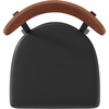 image:imageFlash Furniture Wright Commercial Grade Barstool  Walnut Finish Solid Wood Seat and Boomerang Back  500 LB Capacity Black Steel Frame  Integrated FootrestWalnut Wood BackBlack Vinyl Seat