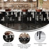 image:imageFlash Furniture Wright Commercial Grade Barstool  Walnut Finish Solid Wood Seat and Boomerang Back  500 LB Capacity Black Steel Frame  Integrated FootrestWalnut Wood BackBlack Vinyl Seat