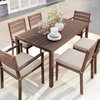 image:imageMartha Stewart Bedford 62 IndoorOutdoor Aluminum Patio Table with Umbrella Hole and Brushed Woodgrain Finish in GrayBrown