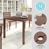 image:imageMartha Stewart Bedford 62 IndoorOutdoor Aluminum Patio Table with Umbrella Hole and Brushed Woodgrain Finish in GrayBrown