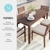 image:imageMartha Stewart Bedford 62 IndoorOutdoor Aluminum Patio Table with Umbrella Hole and Brushed Woodgrain Finish in GrayBrown