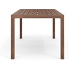 image:imageMartha Stewart Bedford 62 IndoorOutdoor Aluminum Patio Table with Umbrella Hole and Brushed Woodgrain Finish in GrayBrown