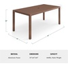 image:imageMartha Stewart Bedford 62 IndoorOutdoor Aluminum Patio Table with Umbrella Hole and Brushed Woodgrain Finish in GrayBrown