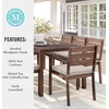 image:imageMartha Stewart Bedford 62 IndoorOutdoor Aluminum Patio Table with Umbrella Hole and Brushed Woodgrain Finish in GrayBrown