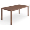 image:imageMartha Stewart Bedford 62 IndoorOutdoor Aluminum Patio Table with Umbrella Hole and Brushed Woodgrain Finish in GrayBrown