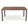 image:imageMartha Stewart Bedford 62 IndoorOutdoor Aluminum Patio Table with Umbrella Hole and Brushed Woodgrain Finish in GrayBrown