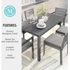 image:imageMartha Stewart Bedford 62 IndoorOutdoor Aluminum Patio Table with Umbrella Hole and Brushed Woodgrain Finish in GrayGrey