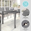 image:imageMartha Stewart Bedford 62 IndoorOutdoor Aluminum Patio Table with Umbrella Hole and Brushed Woodgrain Finish in GrayGrey