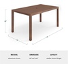 image:imageMartha Stewart Bedford 62 IndoorOutdoor Aluminum Patio Table with Umbrella Hole and Brushed Woodgrain Finish in GrayGrey