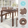 image:imageMartha Stewart Bedford 62 IndoorOutdoor Aluminum Patio Table with Umbrella Hole and Brushed Woodgrain Finish in GrayGrey