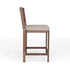 image:imageMartha Stewart Bedford IndoorOutdoor Aluminum Patio Bar Stools with Brushed Woodgrain Finish in Gray and Gray AllWeather Cushions Set of 2Brown