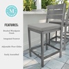 image:imageMartha Stewart Bedford IndoorOutdoor Aluminum Patio Bar Stools with Brushed Woodgrain Finish in Gray and Gray AllWeather Cushions Set of 2Grey