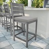 image:imageMartha Stewart Bedford IndoorOutdoor Aluminum Patio Bar Stools with Brushed Woodgrain Finish in Gray and Gray AllWeather Cushions Set of 2Grey