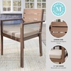 image:imageMartha Stewart Bedford IndoorOutdoor Stackable Aluminum Patio Armchairs with Brushed Woodgrain Finish in Brown and Cream AllWeather Cushions Set of 2Brown