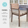 image:imageMartha Stewart Bedford IndoorOutdoor Stackable Aluminum Patio Armchairs with Brushed Woodgrain Finish in Brown and Cream AllWeather Cushions Set of 2Brown