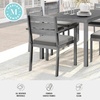 image:imageMartha Stewart Bedford IndoorOutdoor Stackable Aluminum Patio Armchairs with Brushed Woodgrain Finish in Brown and Cream AllWeather Cushions Set of 2Grey