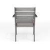 image:imageMartha Stewart Bedford IndoorOutdoor Stackable Aluminum Patio Armchairs with Brushed Woodgrain Finish in Brown and Cream AllWeather Cushions Set of 2Grey