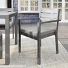 image:imageMartha Stewart Bedford IndoorOutdoor Stackable Aluminum Patio Armchairs with Brushed Woodgrain Finish in Brown and Cream AllWeather Cushions Set of 2Grey
