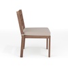 image:imageMartha Stewart Bedford IndoorOutdoor Stackable Aluminum Patio Chairs with Brushed Woodgrain Finish in Gray and Gray AllWeather Cushions Set of 2Brown