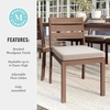 image:imageMartha Stewart Bedford IndoorOutdoor Stackable Aluminum Patio Chairs with Brushed Woodgrain Finish in Gray and Gray AllWeather Cushions Set of 2Brown