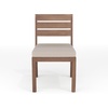 image:imageMartha Stewart Bedford IndoorOutdoor Stackable Aluminum Patio Chairs with Brushed Woodgrain Finish in Gray and Gray AllWeather Cushions Set of 2Brown